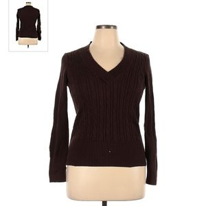 %100 real cotton brown sweater
